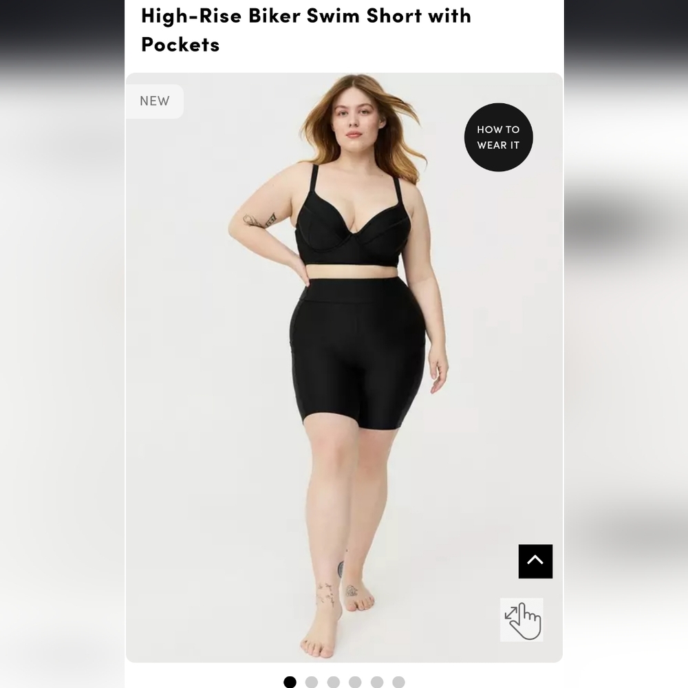 Lot Of 2 Torrid Shorts: Black High-Rise Bike Shorts & Black High-Rise Swim Short